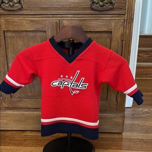 Red and Blue Capitals Hockey Jersey